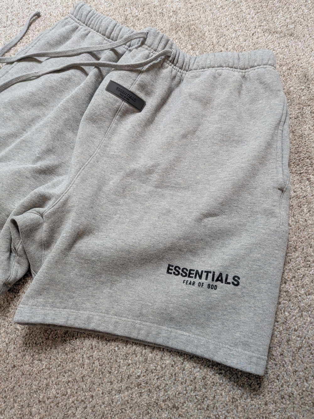 Fear of God Essentials Light Gray Athletic Shorts